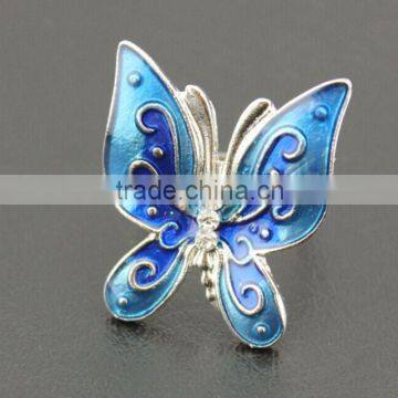 Young Lady Favorite Drip Process Alloy Varied Smart Butterfly Rings photo-3