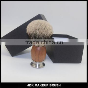 Walnut wooden bulk wood shavings super badger hair shaving brush with luxury gift box