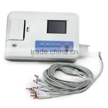 CE&ISO Best Price Color Screen Medical Equipment 3 Channel Electrocardiograph ECG Machine With Software EKG Machine-903BS-Shelly photo-2