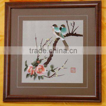 Handworked embroidery wall-hanging--- Song Dynasty brids(006)