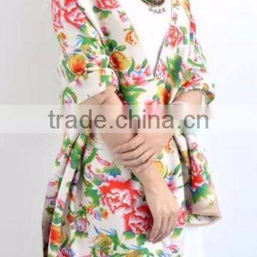 2017new Product 100% Silk Stain Long Flower Scarves photo-6