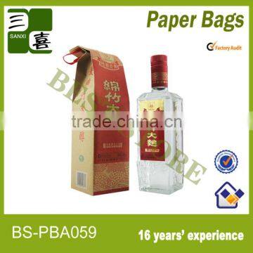 2014 Newest French Wine bottle paper bags