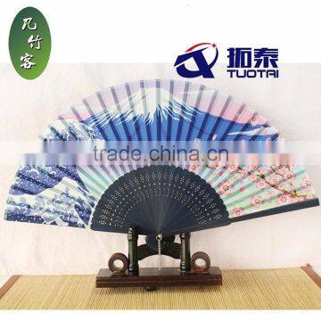 hot sale customized paper bamboo fan for gifts and wedding