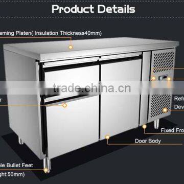 2 Door Stainless Steel Chest Chiller Kitchen Equipments photo-4