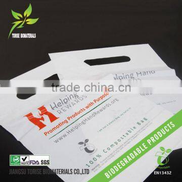 100%Degradable&Compostable EN13432 Certified Die-cut Shopping Bag photo-3