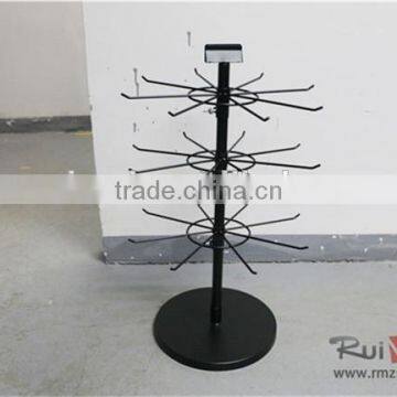 3-Tier Rotating Metal Wire Fashion Jewelry Display Table photo-3