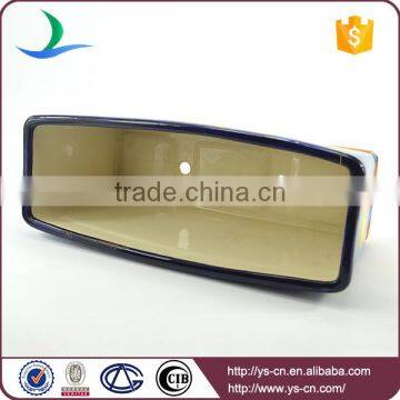 YSfp0003 Colorful Handmade Rectangular Ceramic Flowerpot for Garden photo-3