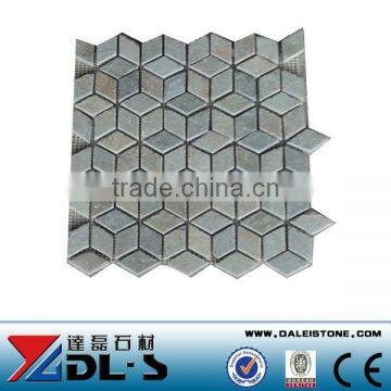 Rusty Slate Stone Natural Rhombus Mosaic Tile Paving DL-RSM03