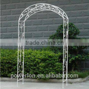 Antique White Wrought Iron Shabby Chic Garden Wedding Arch Archway photo-2