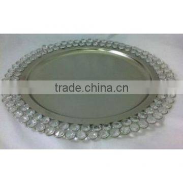 Crystal Charger Plate/under plate/ Dining charger plate