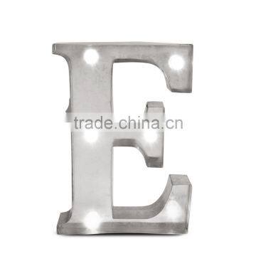 High Quality Metal LED Letter E Light With Battery Operated Wholesale photo-2
