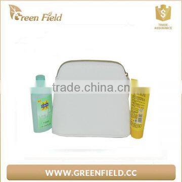 Wholesale White PU Luxury Cosmetic Small Makeup Bag Customized photo-2