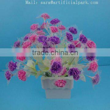 Artificial Carnations Flowers Plastic photo-2