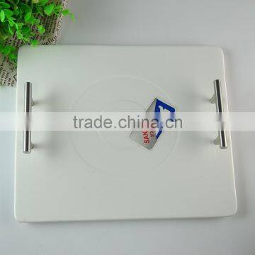 Hotel White rectangle ceramic dinner plate with handle at cheap price wholesale