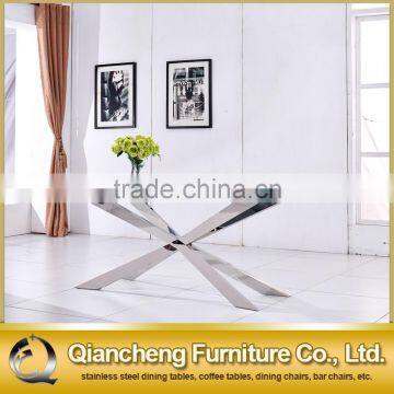 Contemporary Glass Stainless Steel Dining Table Wedding Table photo-3