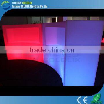 Light up led curved bench PE material morden size GKT-021BC