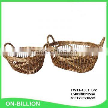 New Oval Bulk Kitchen Vegetable Wicker Storage Basket photo-2