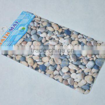 Rectangular PVC Anti-slip Bath Mat Covered With Color Printing Cloth/bathroom Mat photo-4