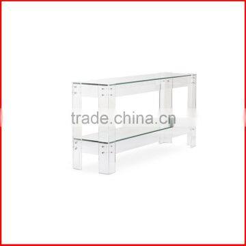 glass console table