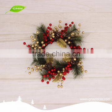 GNW CHWR-1605014 Direct manufacturer pine needle xmas wreaths for the door decorations