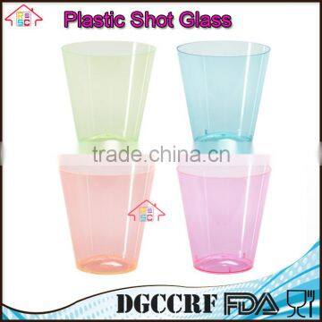 NBRSC Hard Plastic Shot Glasses Cup, 2oz. Shooter Tumblers Party Cups in Neon Colors photo-2