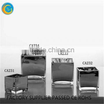 Clear Glass Candlestick Holders Glass Vase photo-4