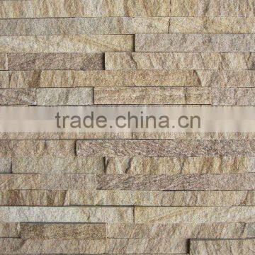 Stacked stone veneer wall cladding