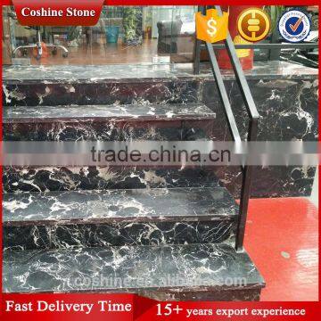 2017 Trend Design Polished Century Black Ice Dapple Marble Stairs photo-2