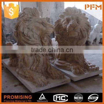 latest hot sale cheap well polished beautiful hand carved lion sculpture granite