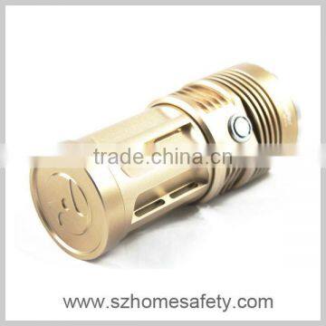 Shenzhen UniqueFire Cree XM-L T6 Golden Emergency and Outdoor LED Flashlight (4X18650)