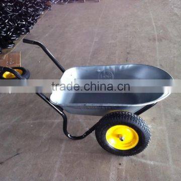 WB6406 dual wheel steel wheelbarrow