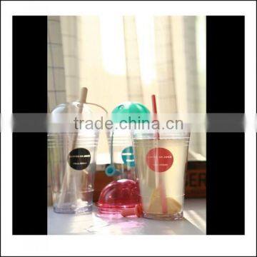 12oz High Quality With Handle in PP Plastic Coffee Mug Cup Take Away With Lid and Straw,custom Coffee Cup Plastic Coffee Mug Cup photo-3