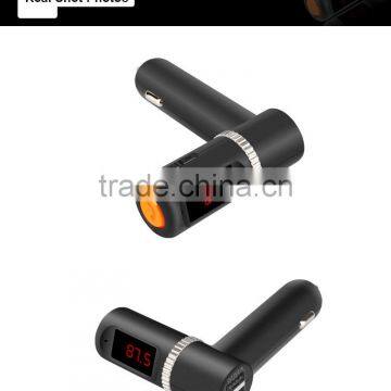 Dual USB Auto 4.2A out put Car Charger Kit with Wireless Bluetooth Hands Free Calling speaker MP3 Player FM Transmitter