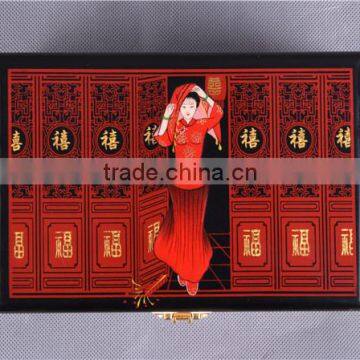 Red Chinese Lacquer Jewelry Boxes/chinese Style/eastern Design/Home Decoration photo-2