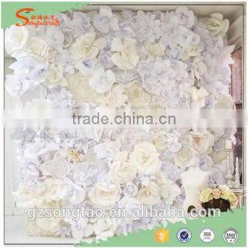 High Quality Silk Cloth Flower Artificial Flower Wall for Wedding Decoration photo-6