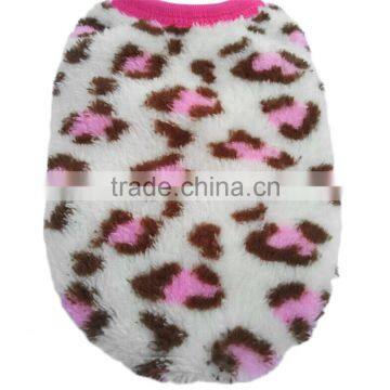 Pink Color Pet Dog Puppy Cat Winter Leopard Clothes Cute T-Shirt Soft Warm Coat Hot Selling photo-5