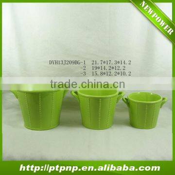 Ceramic Flower Pot With Handle photo-2