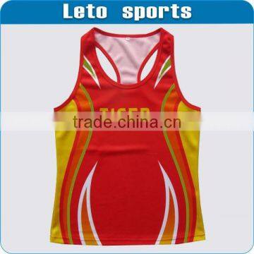 Dye Sublimation Running Singlet Custom Running Shirts