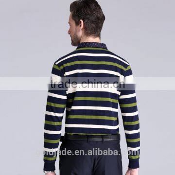 Spring New Style Brand Striped Long Sleeve T Shirt Business Polo T Shirt High Quality Polo Shirt photo-5
