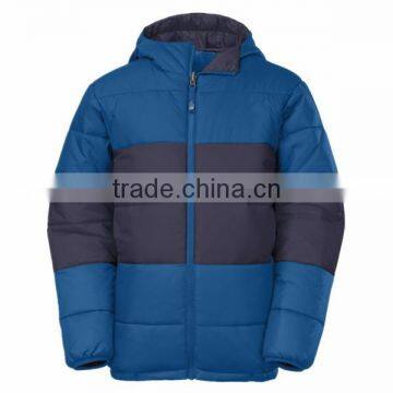 Boys' Puffy Look Reversible Down Feather Jacket With Welt Hand Pockets photo-2