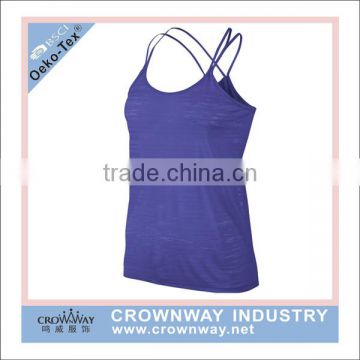 Custom Jacquard Moisture Wicking Racerback Fitness Shirt Tank Tops For Women