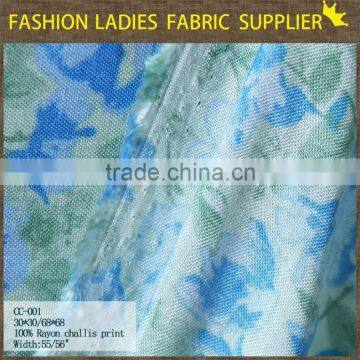 Hot Sales New Fashion 100% Rayon Challis Fabric Wholesale Rayon Challies Print Fabric , 30*30/68*68 photo-3