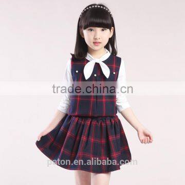 Girls Check Dress School Uniform Manufacturer Guangzhou China