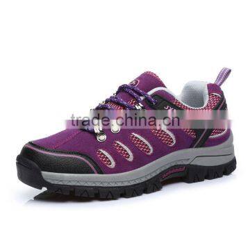 fashion outdoor lightweight climbing shoes hiking for female male lovers, men outdoor hiking boots with leather mesh