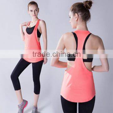 Summer Yoga Vest Sleeveless Solid Color Looser Gym Sport Shirts Women Fitness Gym Tank Tops photo-5