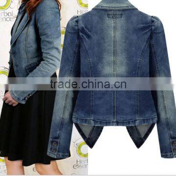 Zm50356b Autumn New Style Women Coats Europe Slim Short Jeans Coat photo-2