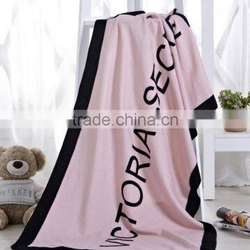 Pink Airline Cover Victoria Secret Logo Throw Gift Bag Blanket