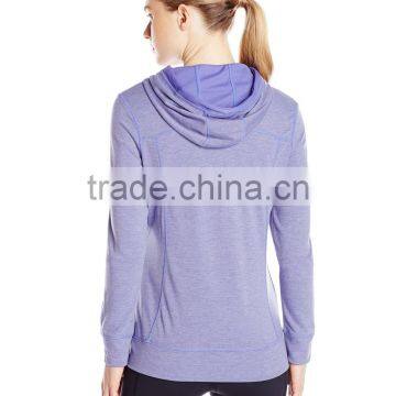 Women's Heathered Knit Zipper-up Hoodie photo-6