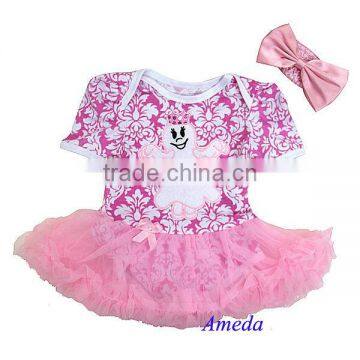 Halloween Baby Ghost Princess Demask Light Pink Pettiskirt Bodysuit and Headband