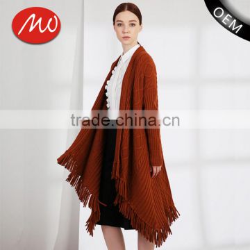 2017 alibaba hot sale wool thick knitting front open abaya cardigan for women